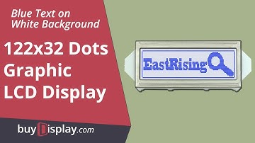 122x32 LCD Display Module Graphic SED1520 Blue Text on White Background