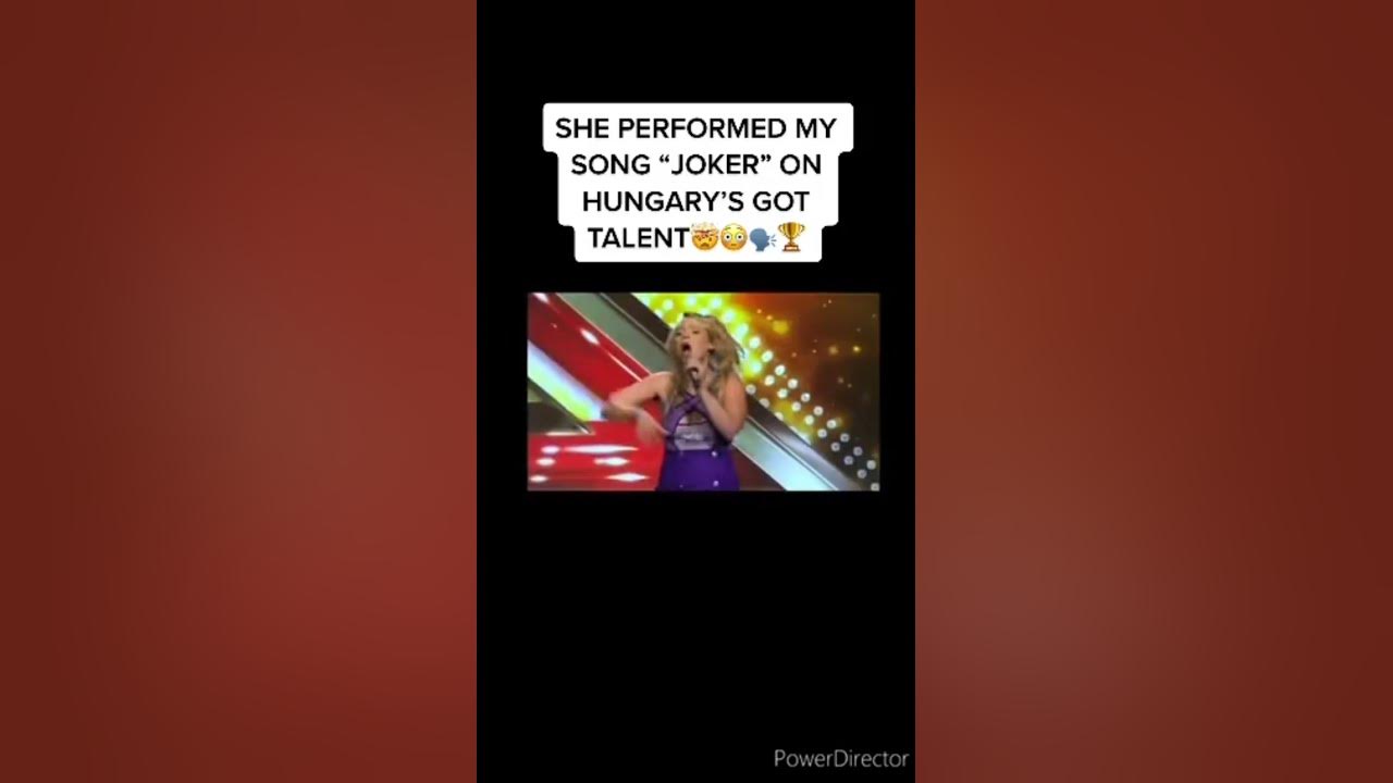 SHE PERFORMED MY SONG “JOKER” ON HUNGARY’S GOT TALENT😳🤯🗣️🏆  wow!! #shorts