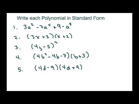 Video: Sådan Bringes Polynomer Til Standardform