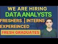 Data Analyst Jobs 2024 | Data Analyst Job for Freshers | Data Analyst Salary | Remote Jobs Dec '24
