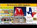 Tesla Gigafactory Texas 23 January 2021 Cyber Truck & Model Y Factory Construction Update (07:45AM)