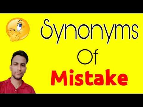 Mistake ka synonym, Mistake synonym