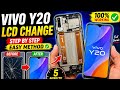 vivo y20 easy lcd change guide step by step full #viral video #damage lcs replace #repair 