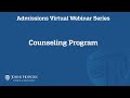 Counseling virtual information session