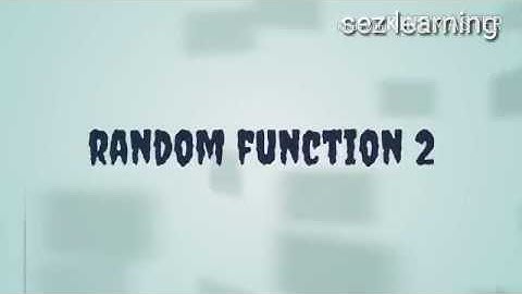 Random function c++ 2 class 12