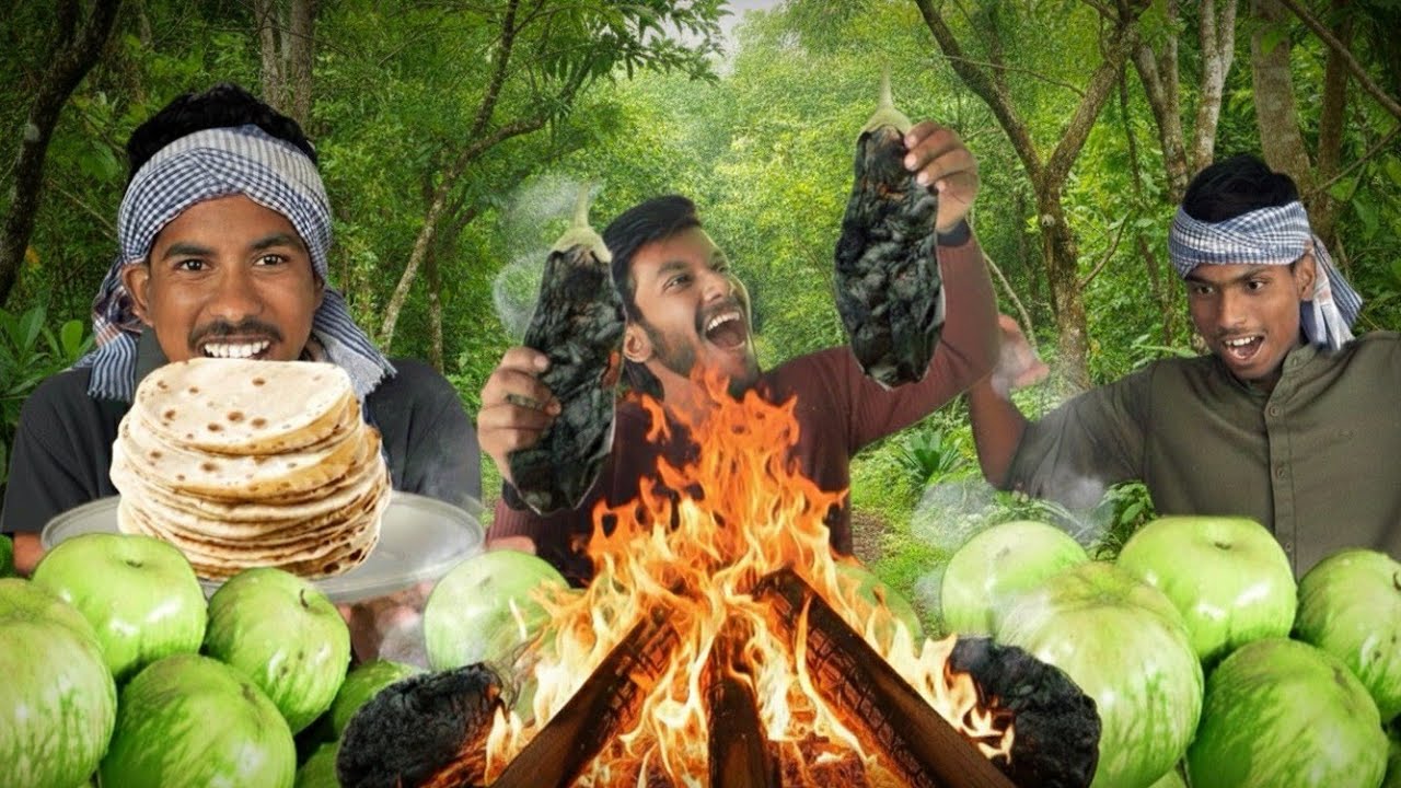 Rosted brinjal | tandori roti | cooking ak