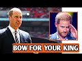 Prince william mocks harry during his entrance speech at man city vs man utd fa cup final in wembley