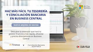 Tesorería en Business Central con dvfinance