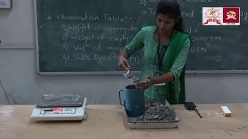 Determination of Bulk Density of Coarse Aggregates