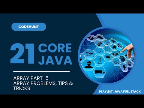 Core Java || Array problem || Tips & Tricks || Part-5 - YouTube image.