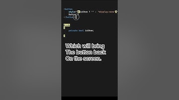 Hide / Show HTML elements with C# variables. #blazor #css #ui