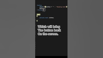 Hide / Show HTML elements with C# variables. #blazor #css #ui