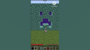 How To Make Creeper Face Nether Portal In Minecraft #shorts