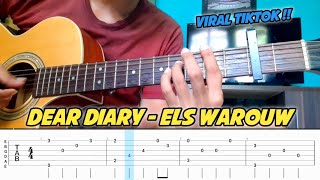 Viral Tiktok || Dear Diary Fingerstyle Guitar Tutorial TAB + CHORD