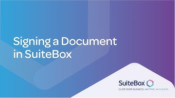 Signing a Document in SuiteBox