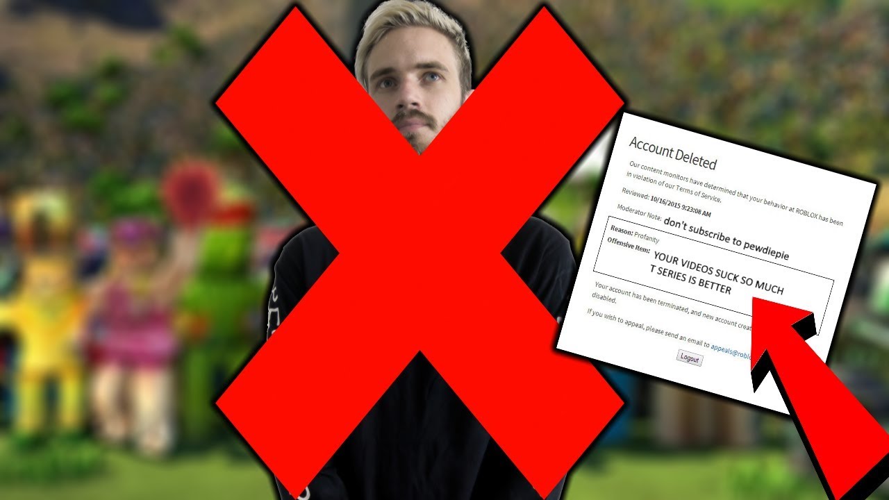 Pewdiepie Was Banned From Roblox Youtube - roblox bans pewdiepie for continued inappropriate behavior tubefilter