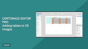 Cortona2D Editor Pro Tutorial. Adding tables to 2d images.