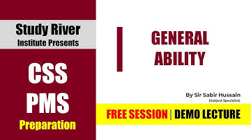 General Ability Demo For CSS Screening Test | Sabir Hussain | CSS Exams