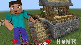 ⚒️MINCRAFT। How to bild a simple srivivel house। 🏡