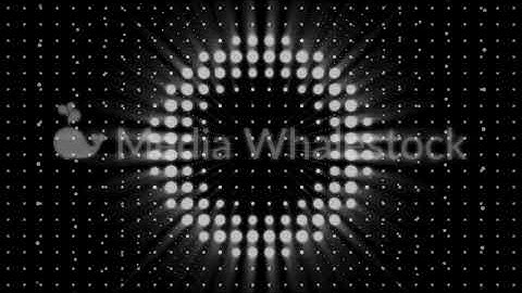 Strobe white lights flashing and blinking on black background, seamless loop. Animation. Wall of
