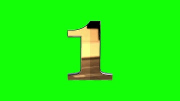 number one 1 3D text green screen loop animation stock footage HD - free Download Stock Footage