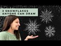 3 Snowflakes Anyone Can Draw in Procreate ❄️❄️❄️