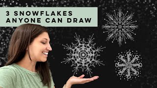 3 Snowflakes Anyone Can Draw in Procreate ❄️❄️❄️