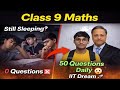 Class 9 Maths : 50 Questions Daily 😳 | IIT Dream 