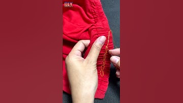 How to tighten elastic waist pants #sewingtips