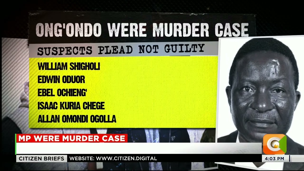 Five plead not guilty in Kasipul MP murder case