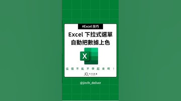 Excel 下拉選單 自動把數據上色 #excel #googlesheets #shorts｜#今日訊息