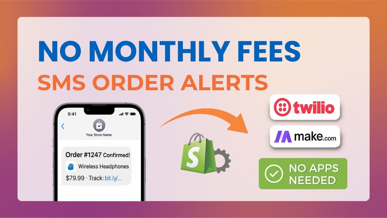 How to Send SMS Notifications for Shopify Orders Without Monthly Add ...
