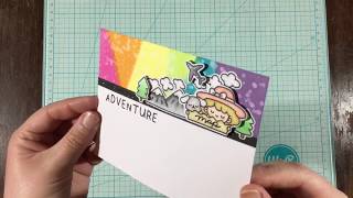 Wonky Rainbow Ink Blending with Fun Adventure @sunbird_spark