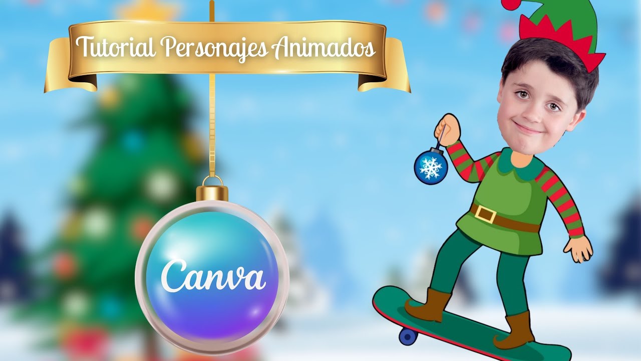 Tutorial Canva Español: Diseña Stickers y Personajes Festivos para Tarjetas y Redes 🎅🍾