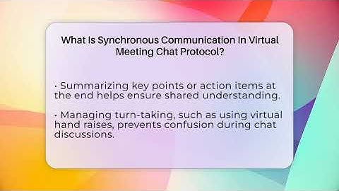 What Is Synchronous Communication In Virtual Meeting Chat Protocol? - Virtual Communication Hub