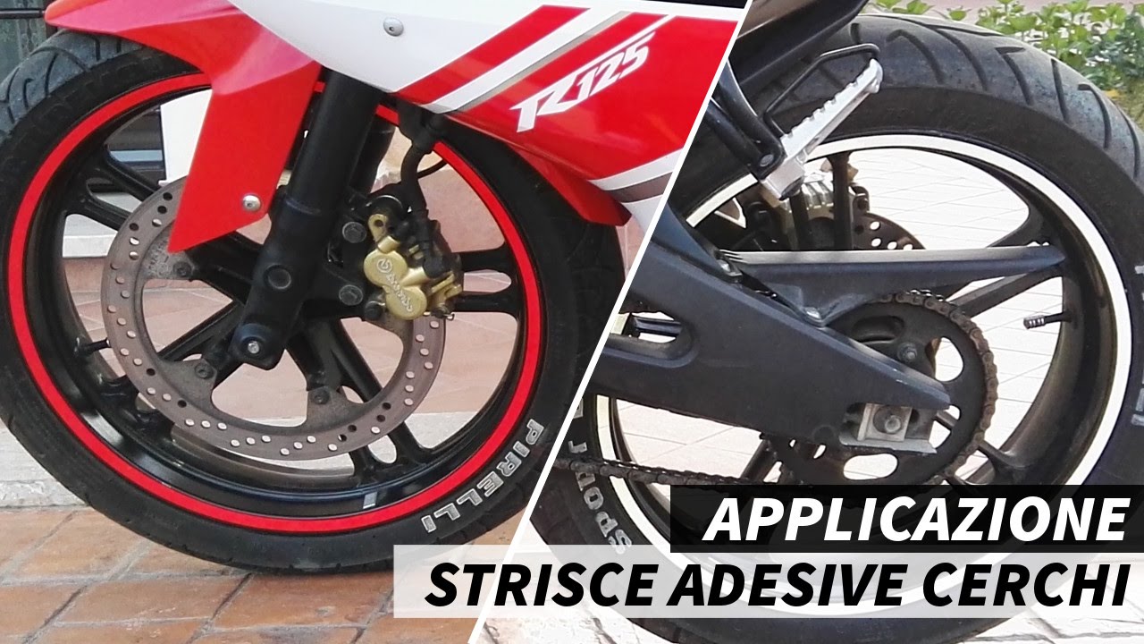 Applicazione strisce adesive sui cerchi