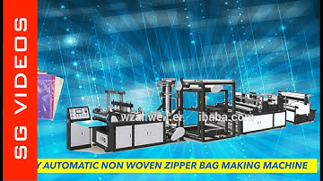 Fully Automatic Non Woven Zipper Bag Making Machine | Check Description to CALL/Contact Us.