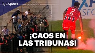 INCIDENTES ENTRE LAS HINCHADAS DE TALLERES Y CHACARITA 🔥 COPA ARGENTINA POR TyC SPORTS ⚽