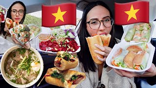 THE BEST VIETNAMESE FOOD EVER | BEEF PHO, BANH MI, SPRING ROLLS 🦐 , PORK VERMICELLI NOODLES MUKBANG