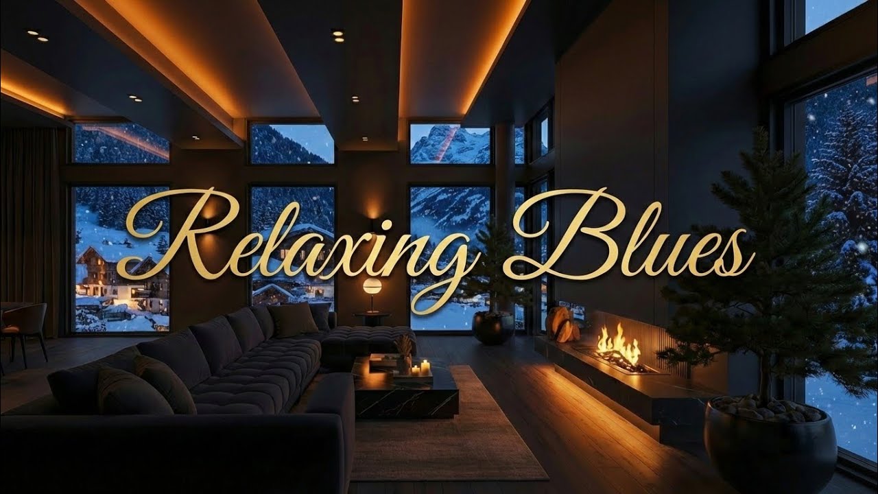 Midnight Niagara: Slow Instrumental Blues & Fireplace