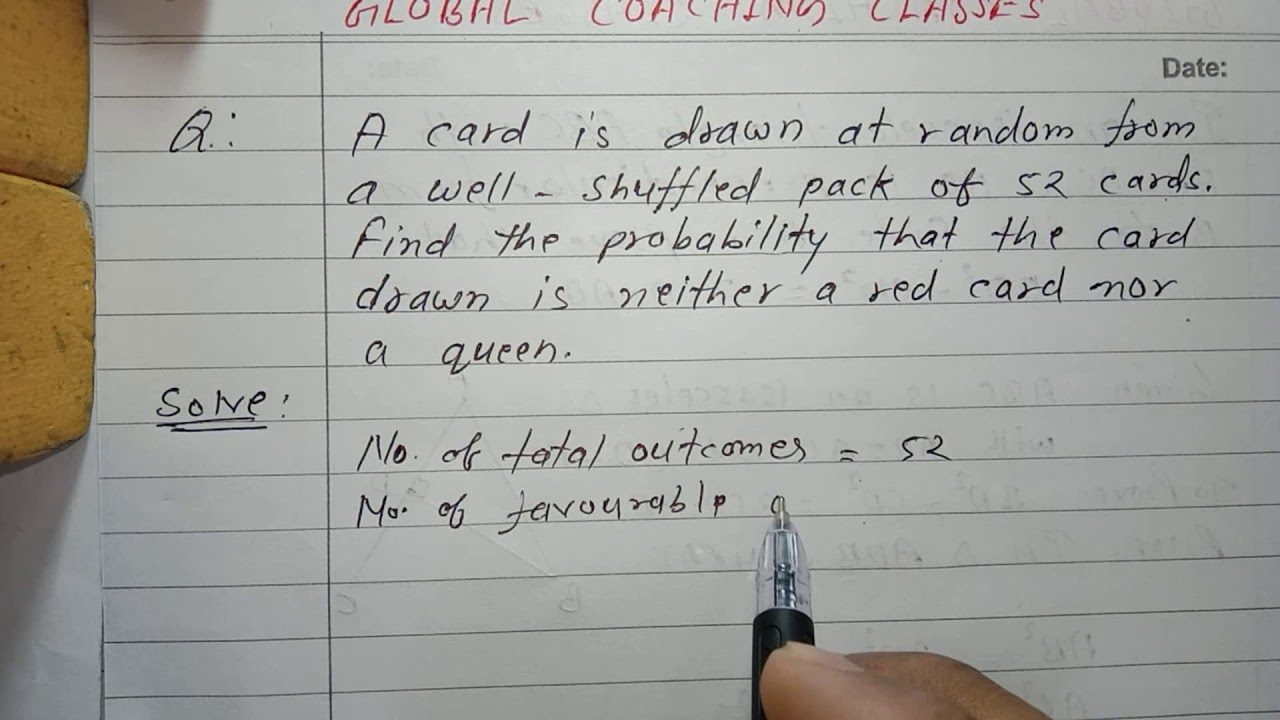 A Card Is Drawn At Random From A Well Shuffled Pack Of 52 Card Find a-card-is-drawn-at-random-from-a-well-shuffled-pack-of-52-card-find