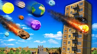 Big and Small Planets vs Minecraft Village | Teardown