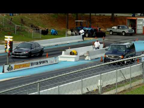 EVO IX MR vs. Tubbed and S/C Chevy Astro Van