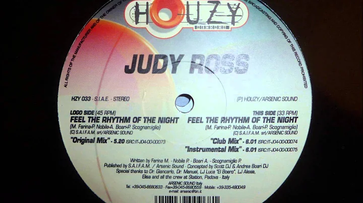 Judy Ross - Feel The Rhythm Of The Night