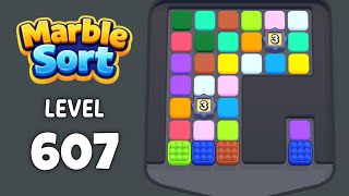 Marble Sort level 607 walkthrough solution 