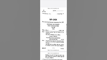 Ba LLB 3rd Sem Previous Year Question paper Nov 2019।। CCS University।। Question paper BA LLB sem-3