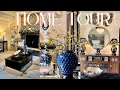 New full house tour  glam  eclectic  blue  white chinoiserie thrifted tour 2023