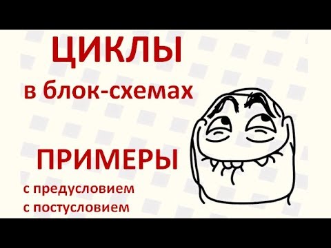 6 Циклический алгоритм в блок-схемах: примеры цикл с предусловием, цикл с постусловием, блок-схема