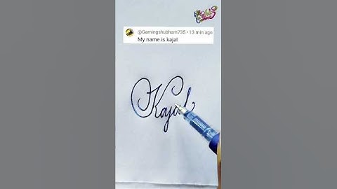 stylish name | Kajal | sk cursive art | how to make a stylish name | stylish signature