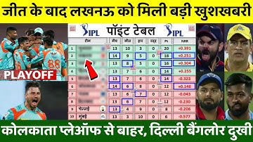 Lucknow के जीत के बाद IPL 2022 के Points Table में मचा बवाल, KKR Playoffs से बाहर, DC RCB को झटका